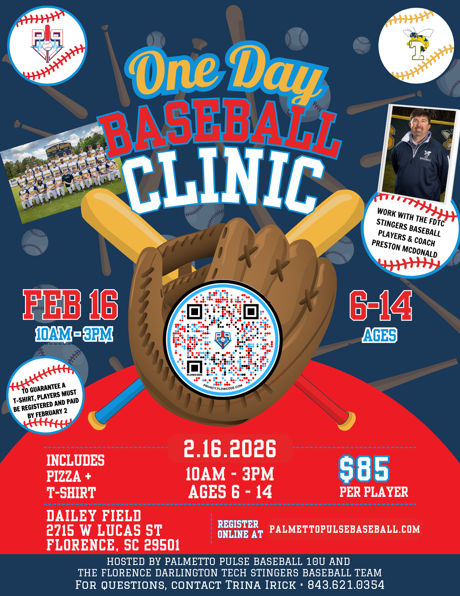 One Day Baseball Clinic with Palmetto Pulse Baseball